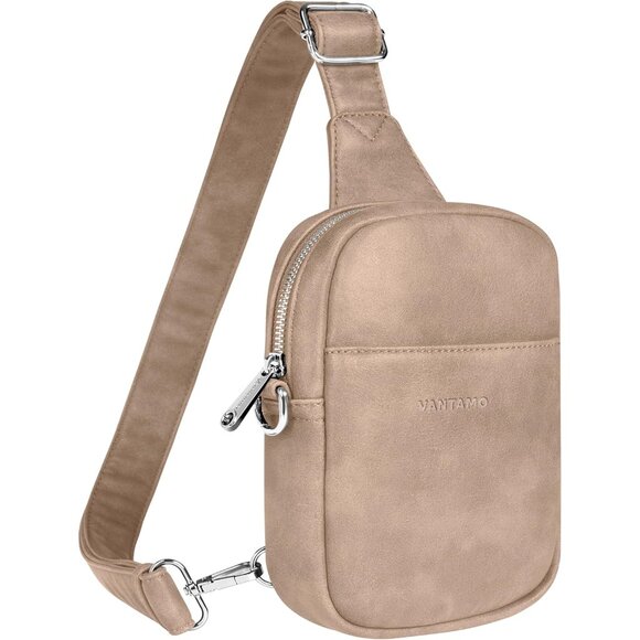 Women Sling Bag PU Leather RFID Anti-Theft Compact Travel Crossbody - Picture 1 of 7